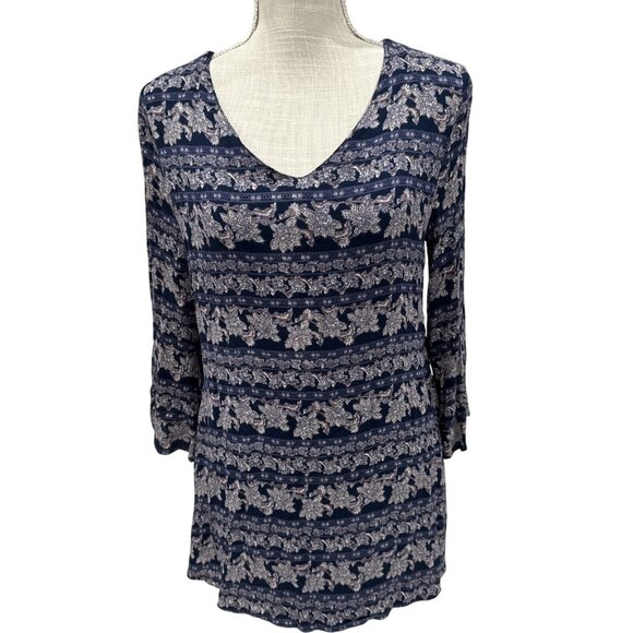 Forever 21 Womens Small Blue & White Floral Mini Dress With Tie Back - Picture 1 of 9